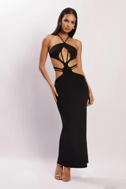 Meshki Eden Halter Maxi Dress Black Size XS/ Au 6 for rent on The Volte - image 1