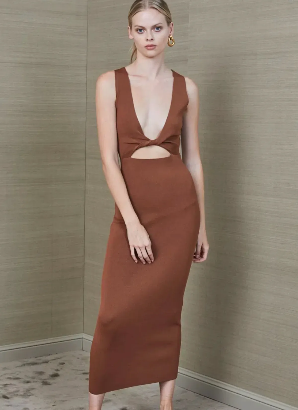 Bec & Bridge Sorbet Summer Midi Dress Brown Size 10  - Image 2