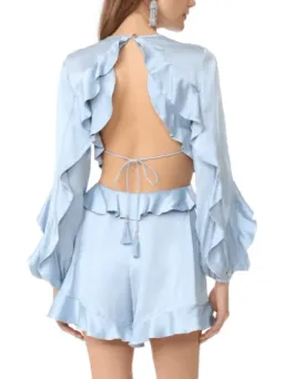 Zimmermann Winsome Playsuit Blue Size 1/ Au 10 for rent on The Volte - image 3