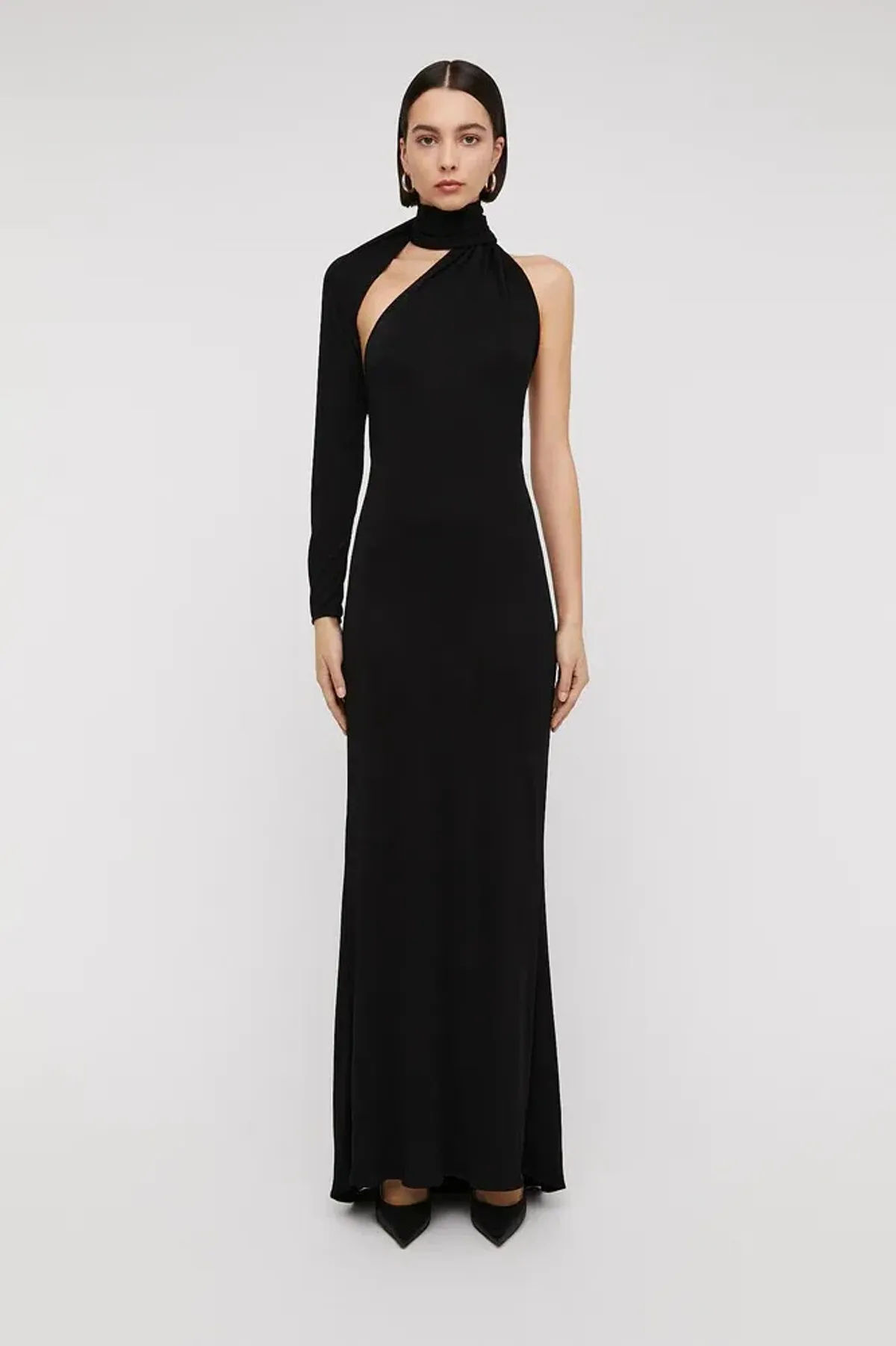 Scanlan Theodore Italian Knit Gown Black Size 6 - Image 1