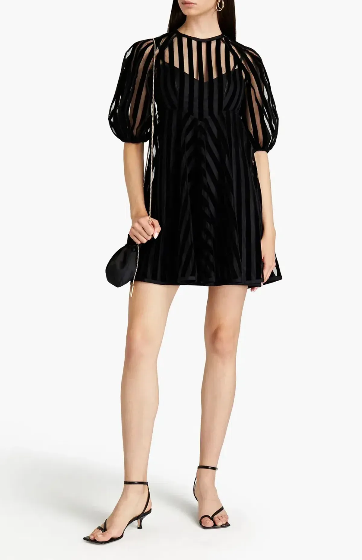 Zimmermann Striped Mini Dress Black Size 0/Au 8  - Image 1