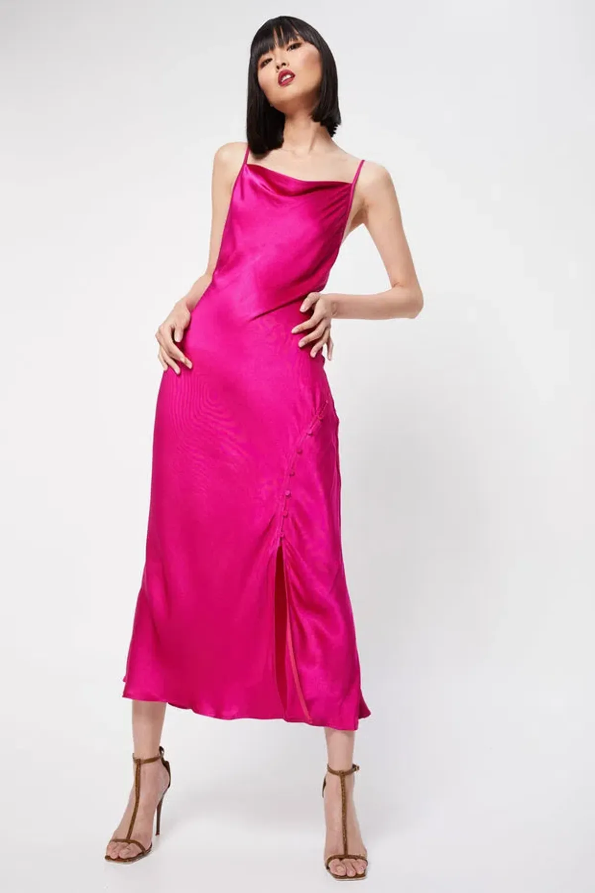 Mossman Electric Paradise Maxi Dress Fuchsia Size 10 - Image 1