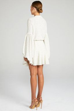 Shona Joy Aimee Balloon Sleeve Mini Dress White size 8 for rent on The Volte - image 3