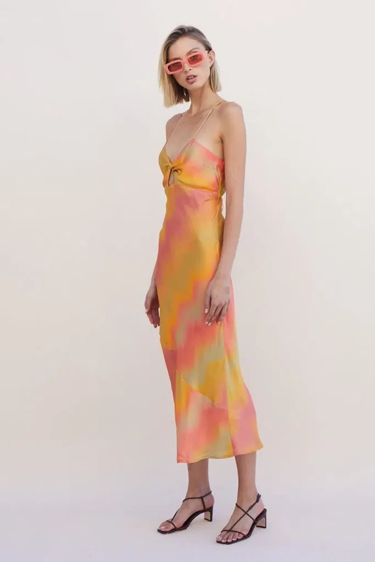 Suboo Sundown Twist Front Slip Dress Sunset Ombre Size XS / Au 6 - Image 2