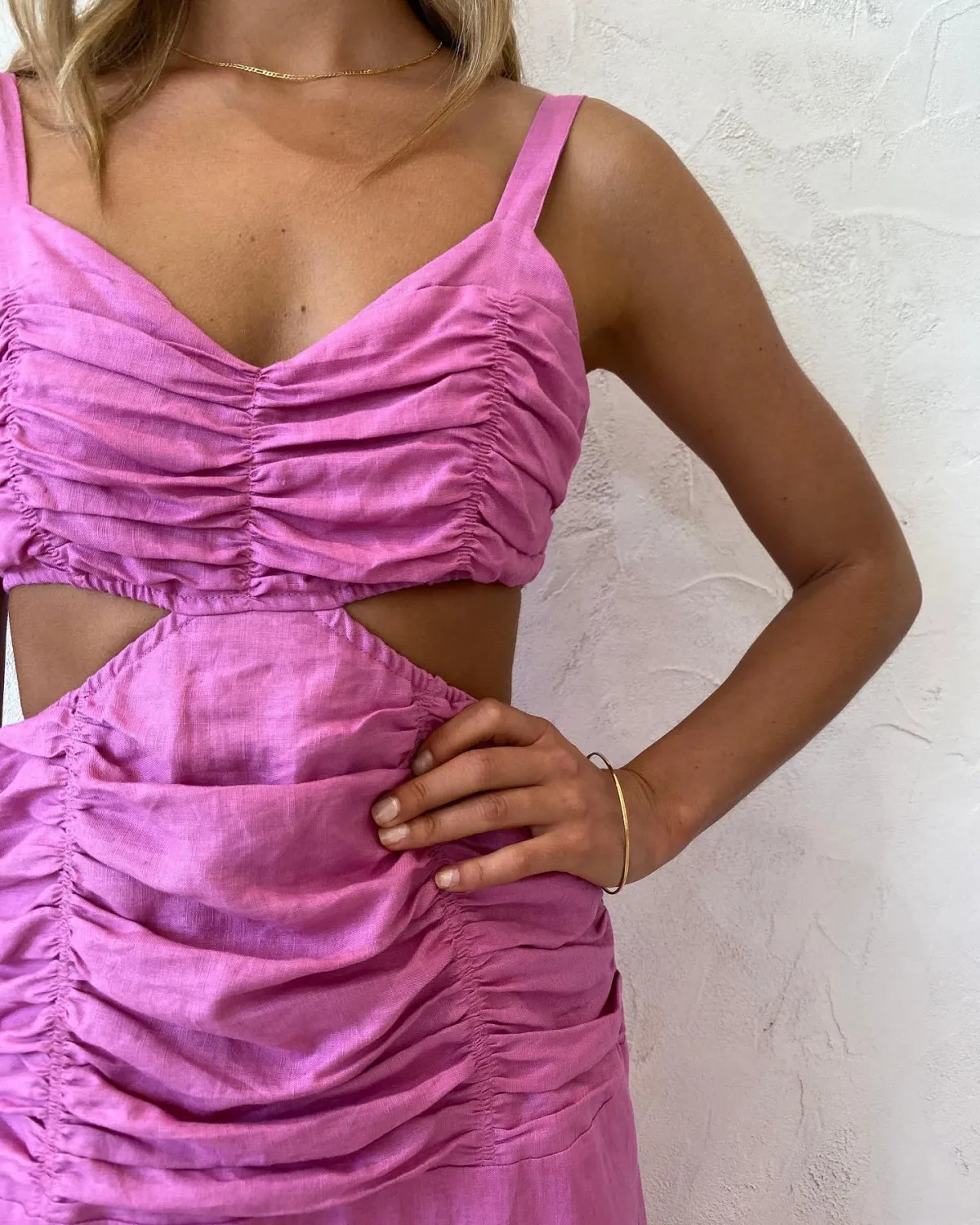 Suboo Aster Cut Out Maxi Dress Fuchsia Size L / Au 12 - Image 3