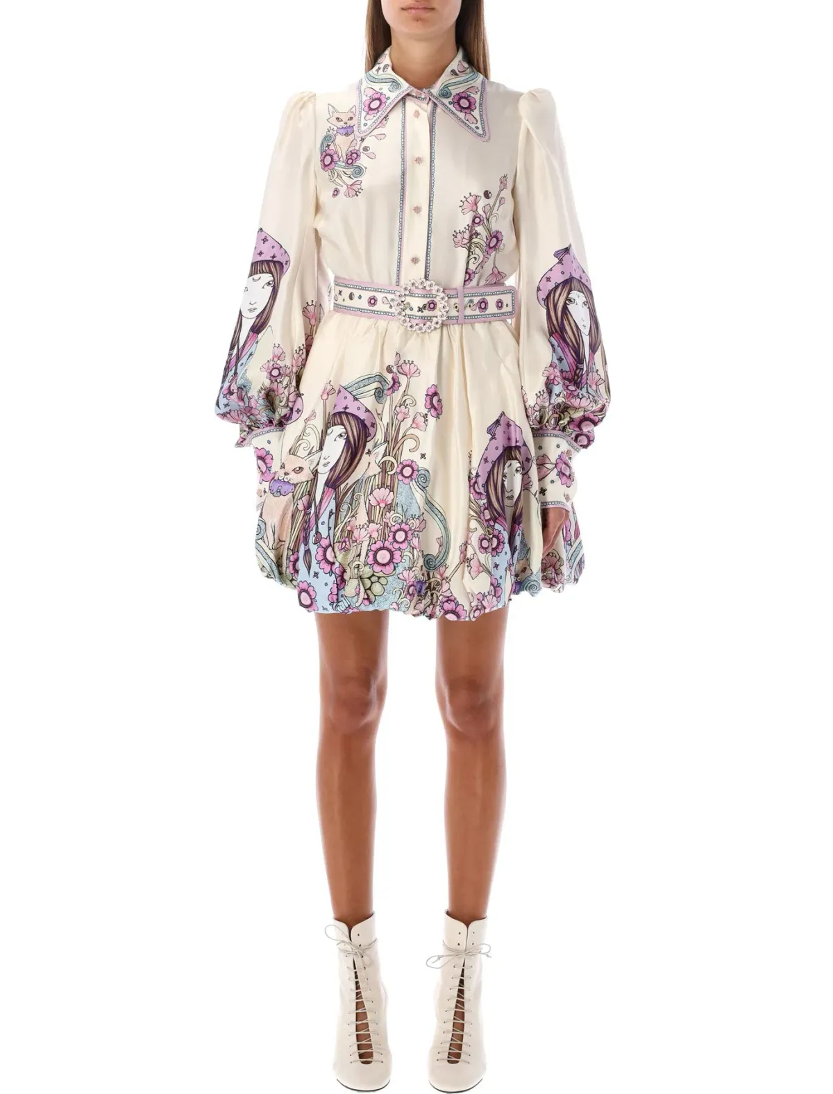 Zimmermann The Celestial Bubble Shirt Dress Print Size 8 - Image 1