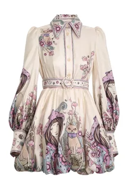 Zimmermann The Celestial Bubble Shirt Dress Print Size 8 for rent on The Volte - image 4