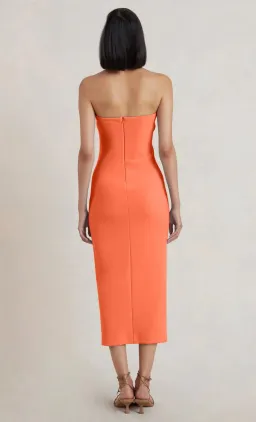 Bec & Bridge Karina Strapless Midi Dress Orange Size 10 for rent on The Volte - image 2