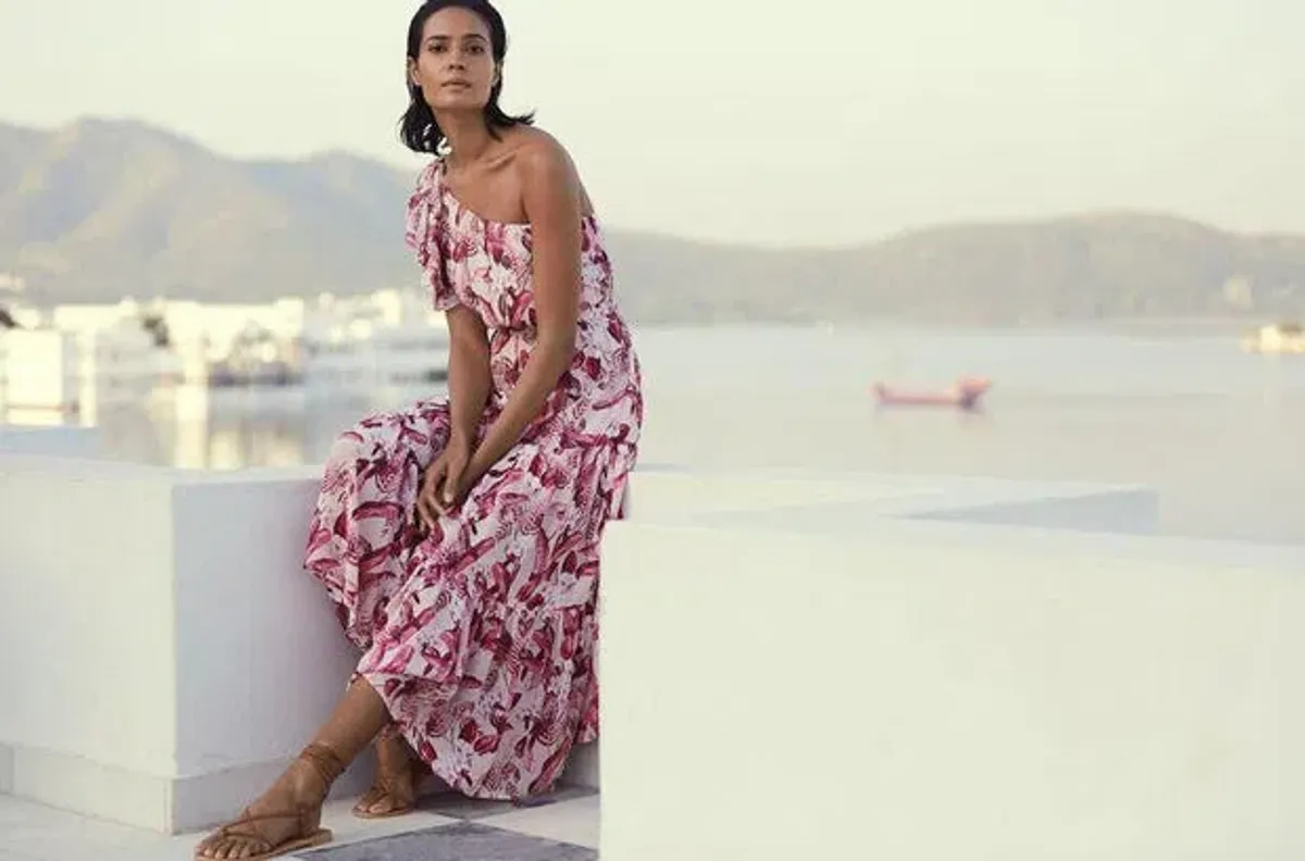 Steele Mahana One Shoulder Dress Print Size 8  - Image 3