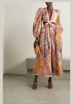 Zimmermann Pattie Patchwork Long Dress Patch Floral Size 1 / Au 10 for rent on The Volte - image 1