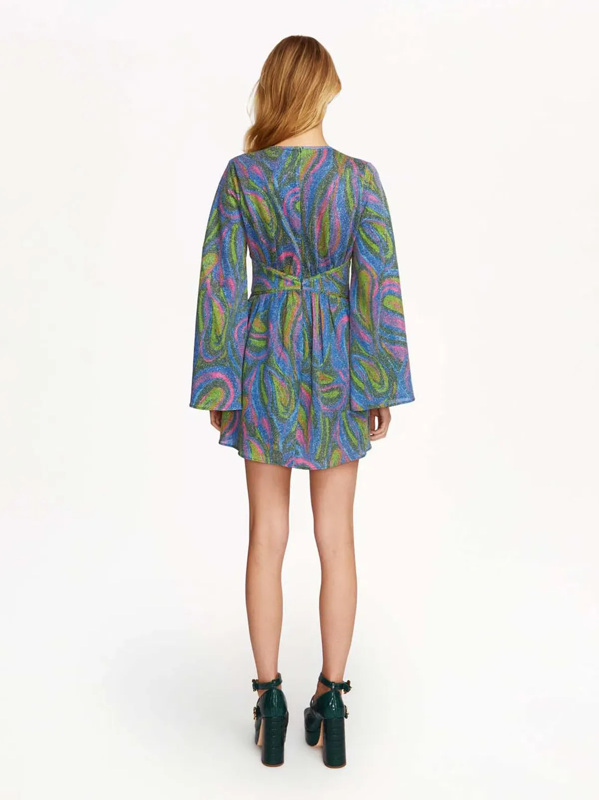 Alice McCall Swan Lake Mini Dress Paisley Glitter Clover Size 6 - Image 4