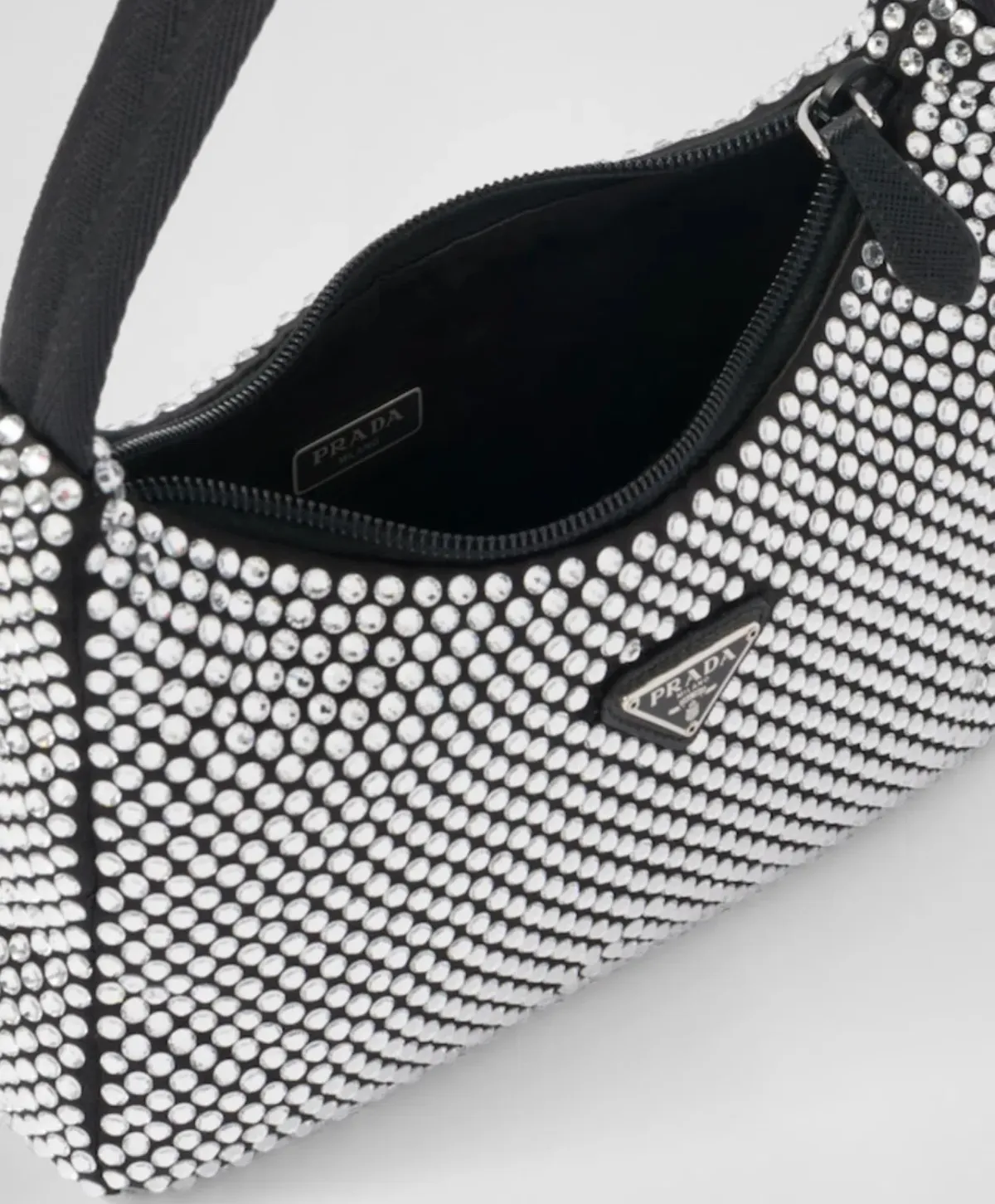 Prada Satin Mini-Bag with Crystals - Image 10