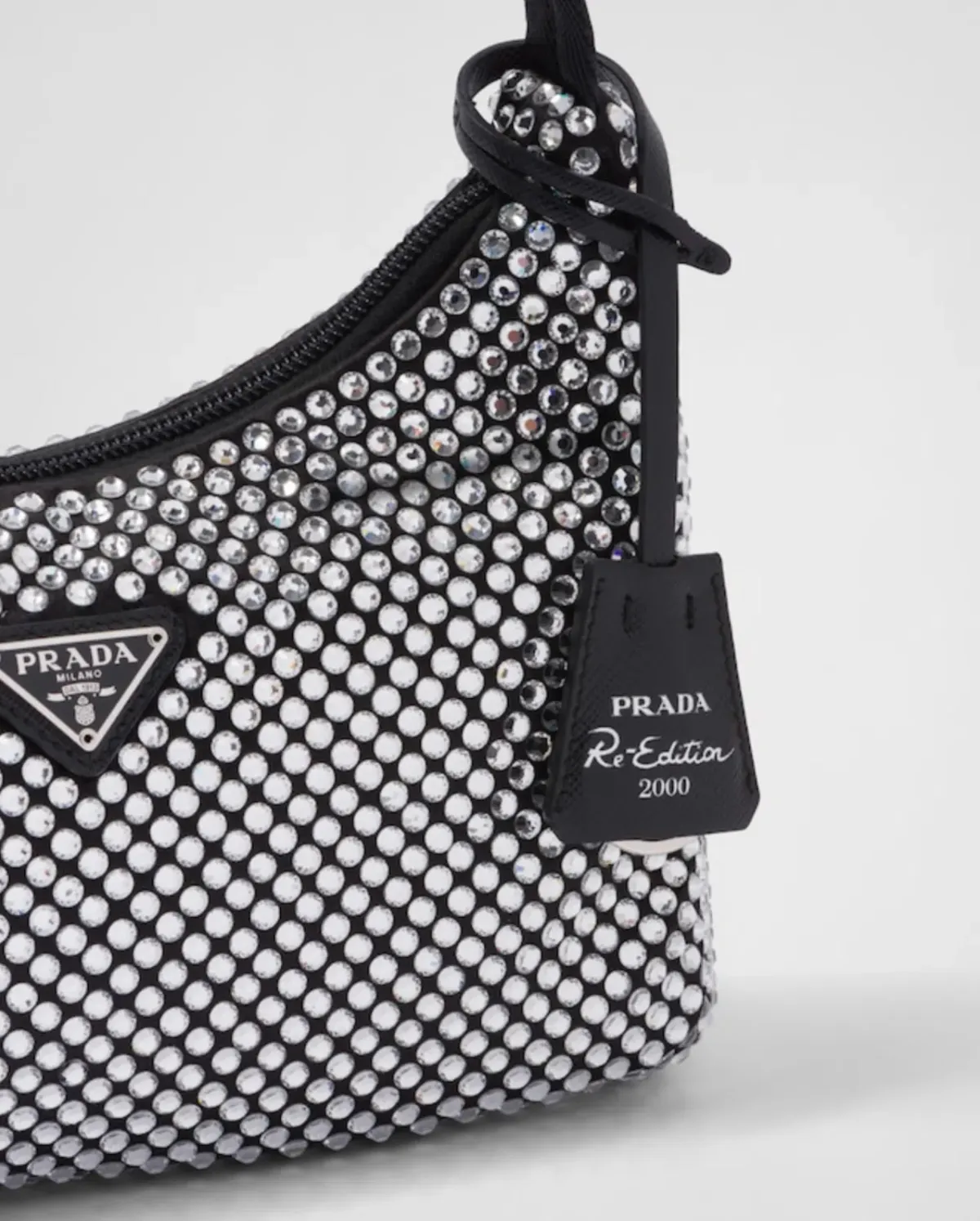 Prada Satin Mini-Bag with Crystals - Image 8