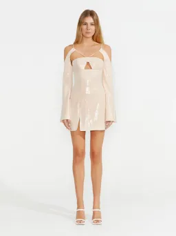 Alice McCall Night Sky Mini Dress Chai Latte Size 8 for rent on The Volte - image 1
