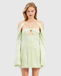 Alice McCall Night Sky Mini Dress Lime Cream Size 8 for rent on The Volte - image 2