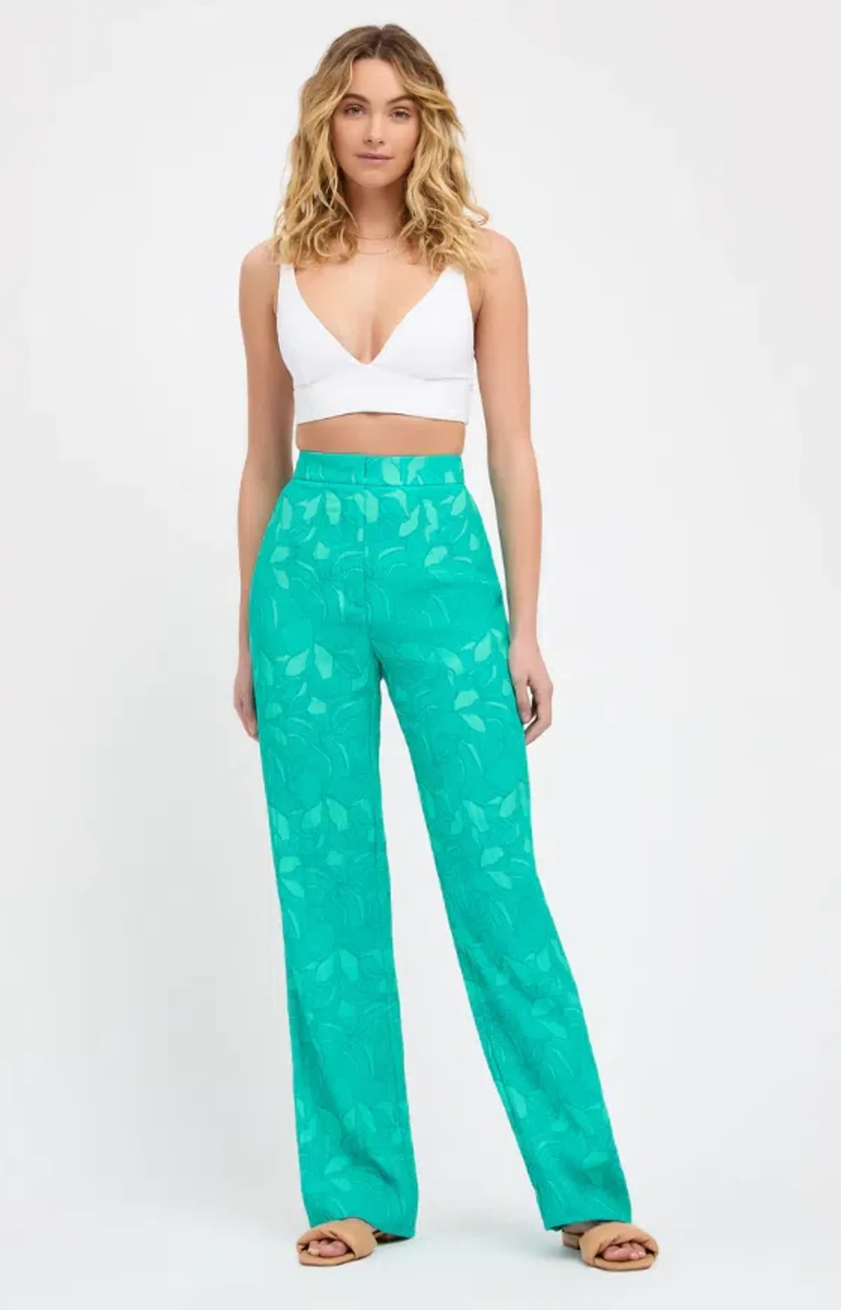 Kookai Annika Pants Aqua Green Size AU 14 - Image 1