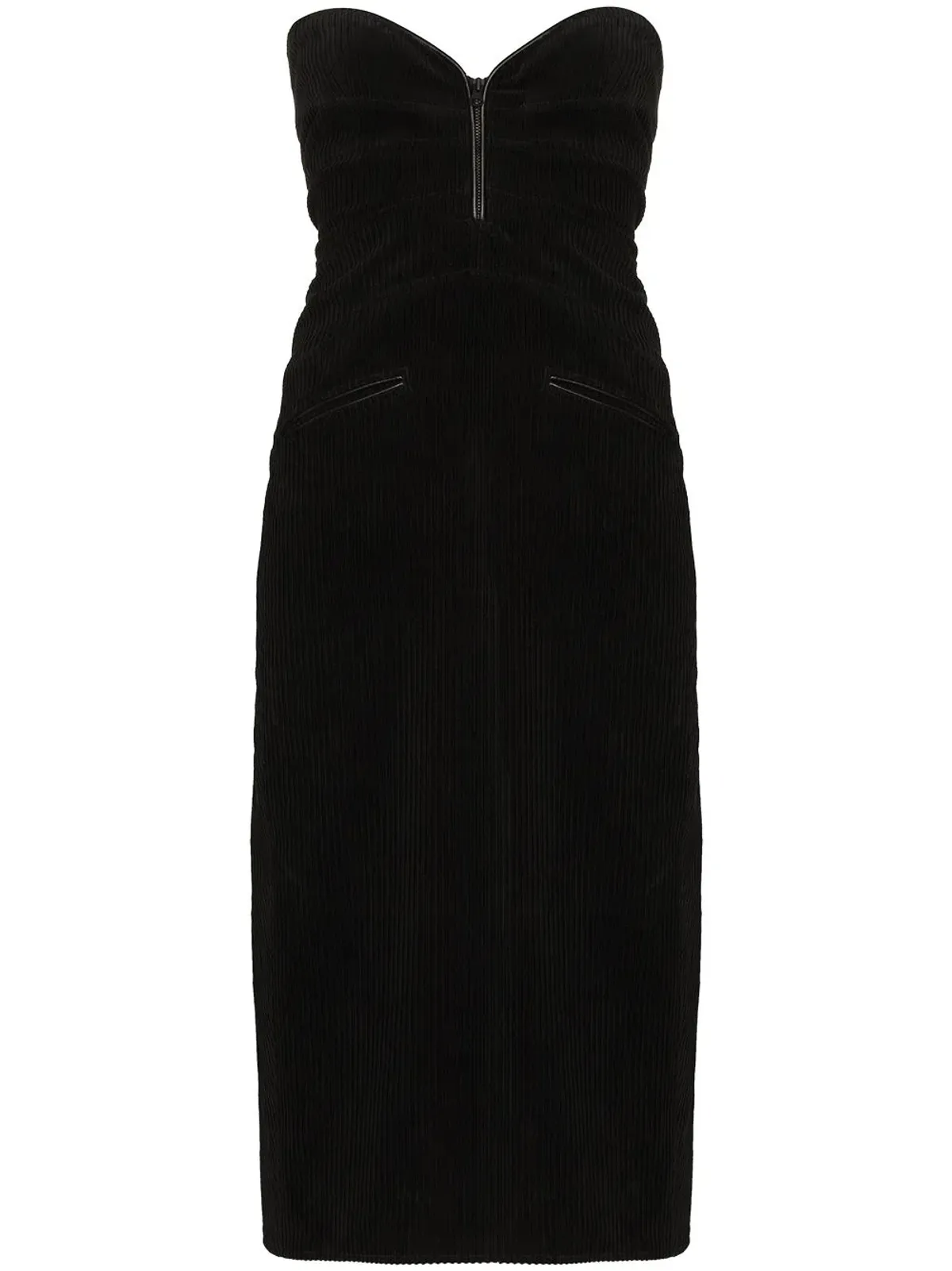 KNWLS Corduroy Shiv Midi Dress Black Size 12 - Image 4