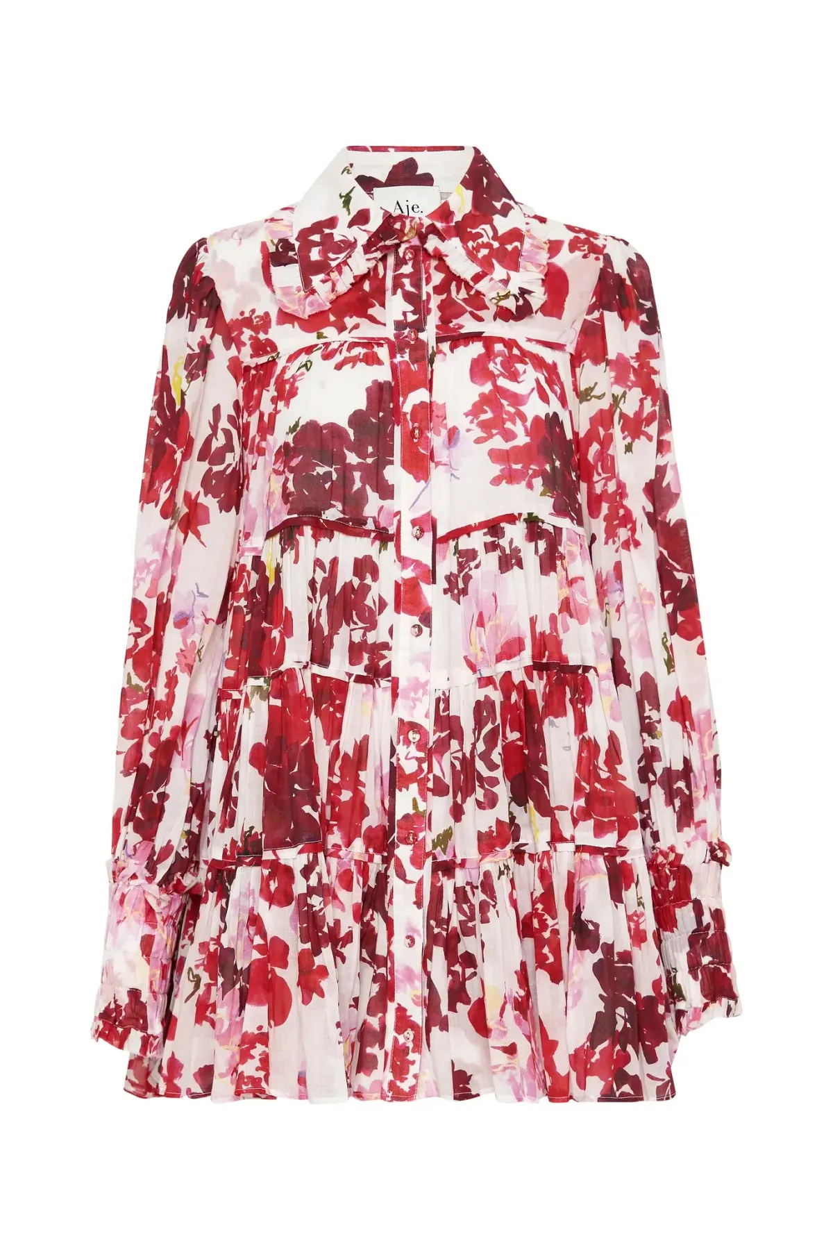 Aje Wilderness Smock Dress Roses Of Provence Print Size 8 - Image 3