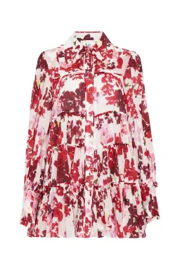 Aje Wilderness Smock Dress Roses Of Provence Print Size 8 for rent on The Volte - image 3