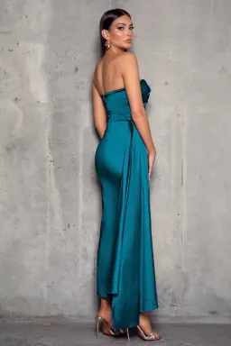 Elle Zeitoune Paulina Dress Emerald Green Size 6 for rent on The Volte - image 2