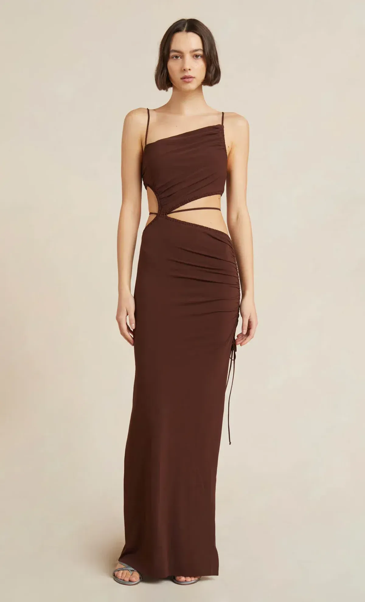 Bec & Bridge Dilkon Maxi Dress in Dark Chocolate Size 6 - Image 2
