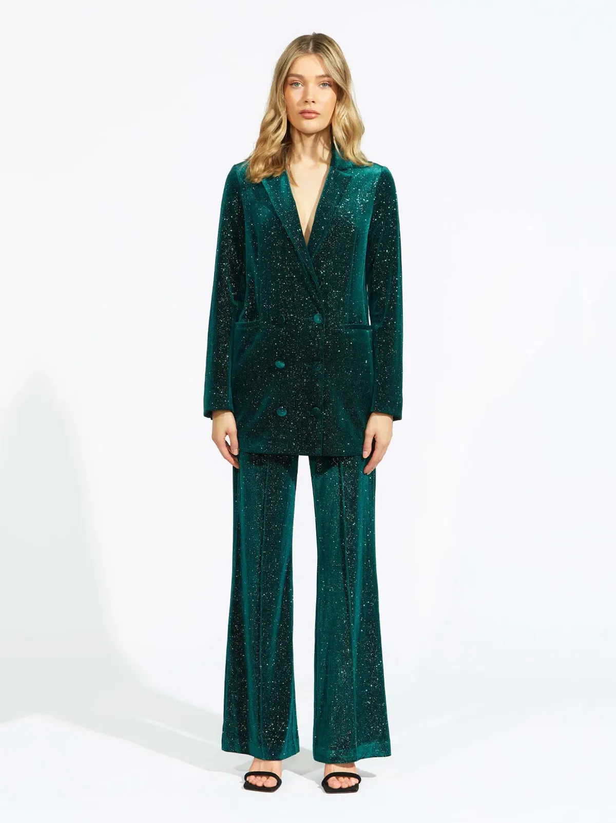 Alice McCall Midnight Magic Two-Piece Suit Forest Green Size 6 - Image 2