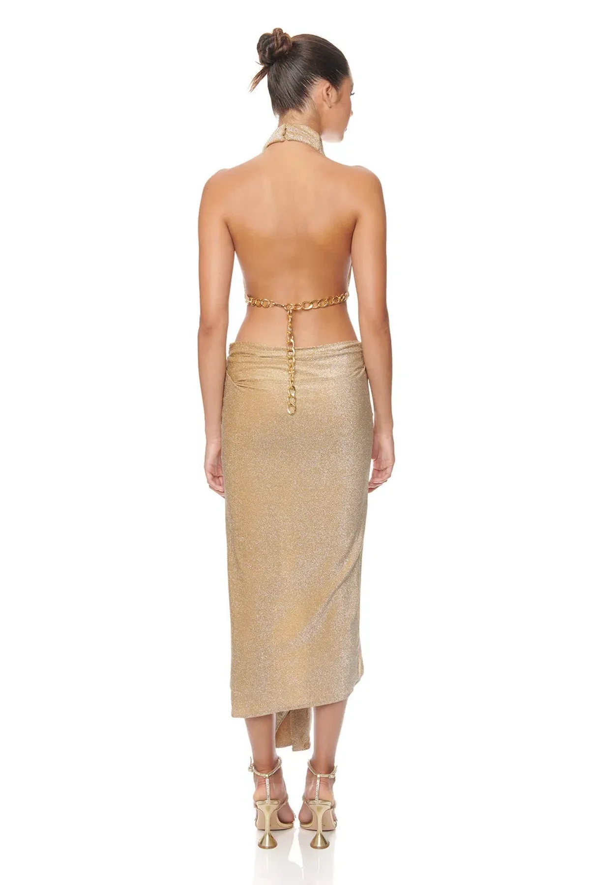 Eliya the Label Aphrodite Dress in Gold Size 6 - Image 3