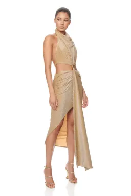 Eliya the Label Aphrodite Dress in Gold Size 6 for rent on The Volte - image 2