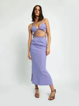 Christopher Esber Lattice Bra Dress Lilac Size 6 for rent on The Volte - image 1