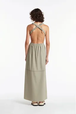 Sir the Label Adrien Cross Back Dress Sage Size 1 / Au 8 for rent on The Volte - image 3