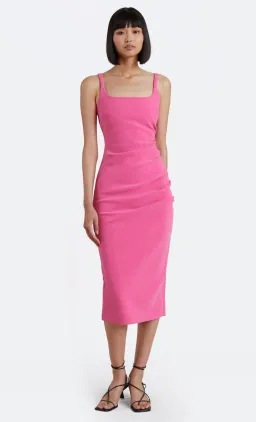 Bec & Bridge Karina Tuck Midi Dress Paradise Pink Size 10 / M for rent on The Volte - image 1