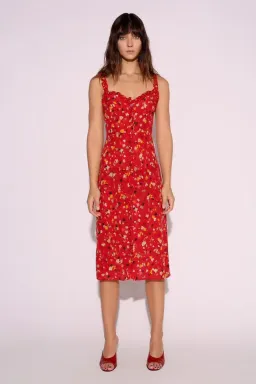 Realisation Par The Juliet Midi Dress Rouge Fleur Size XXS / Au 4 for rent on The Volte - image 1