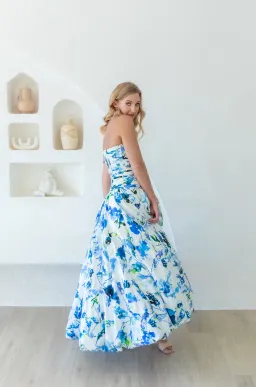 Aje Violette Bubble Hem Maxi Dress Lavenders Of Provence Print Size 6 for rent on The Volte - image 8