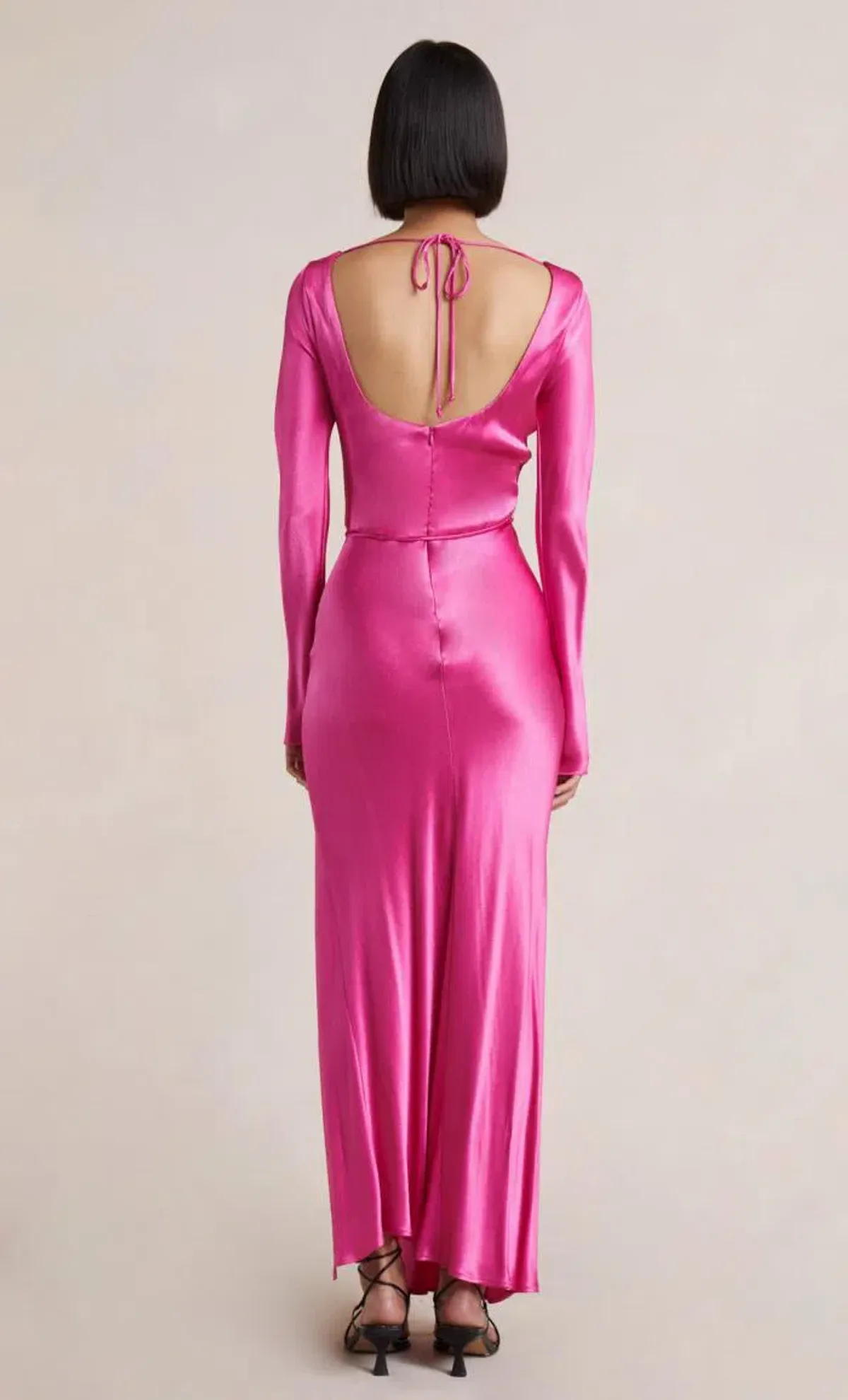 Bec & Bridge Moon Dance Long Sleeve Maxi Dress Deep Pink Size 8  - Image 3