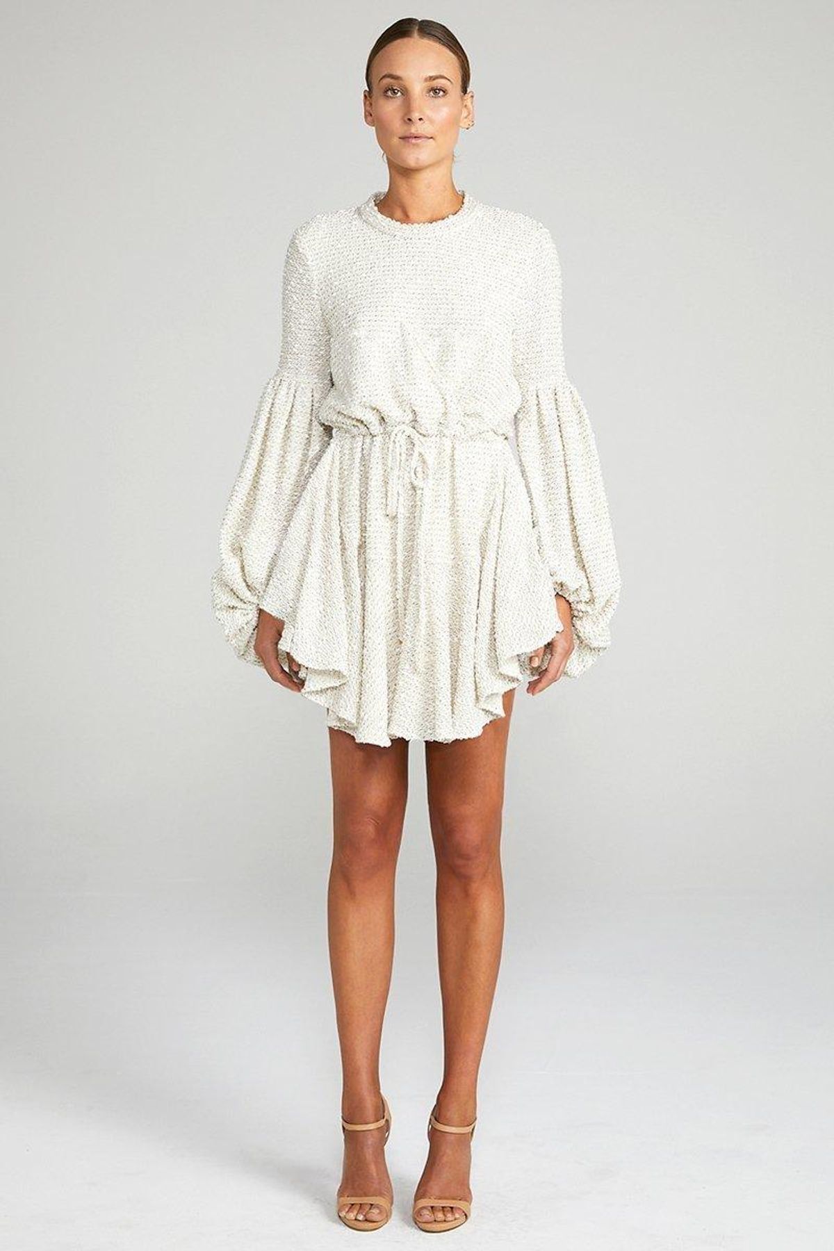 Shona Joy Aimee Balloon Sleeve Mini Dress White size 10 - Image 3