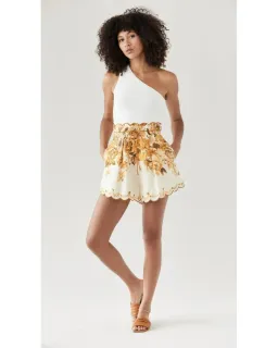 Zimmermann Aliane Scallop Shorts Floral Size 0 / AU 8 for rent on The Volte - image 1