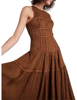 Aje Tidal Corset Midi Dress Coffee Size 8 / S for rent on The Volte - image 4
