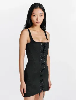 Dion Lee Laced Utility Corset Dress Black Size 8 / S for rent on The Volte - image 4