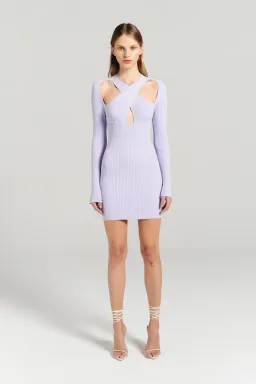 Henne Ollie Knit Dress Lilac Size 10 / M for rent on The Volte - image 1