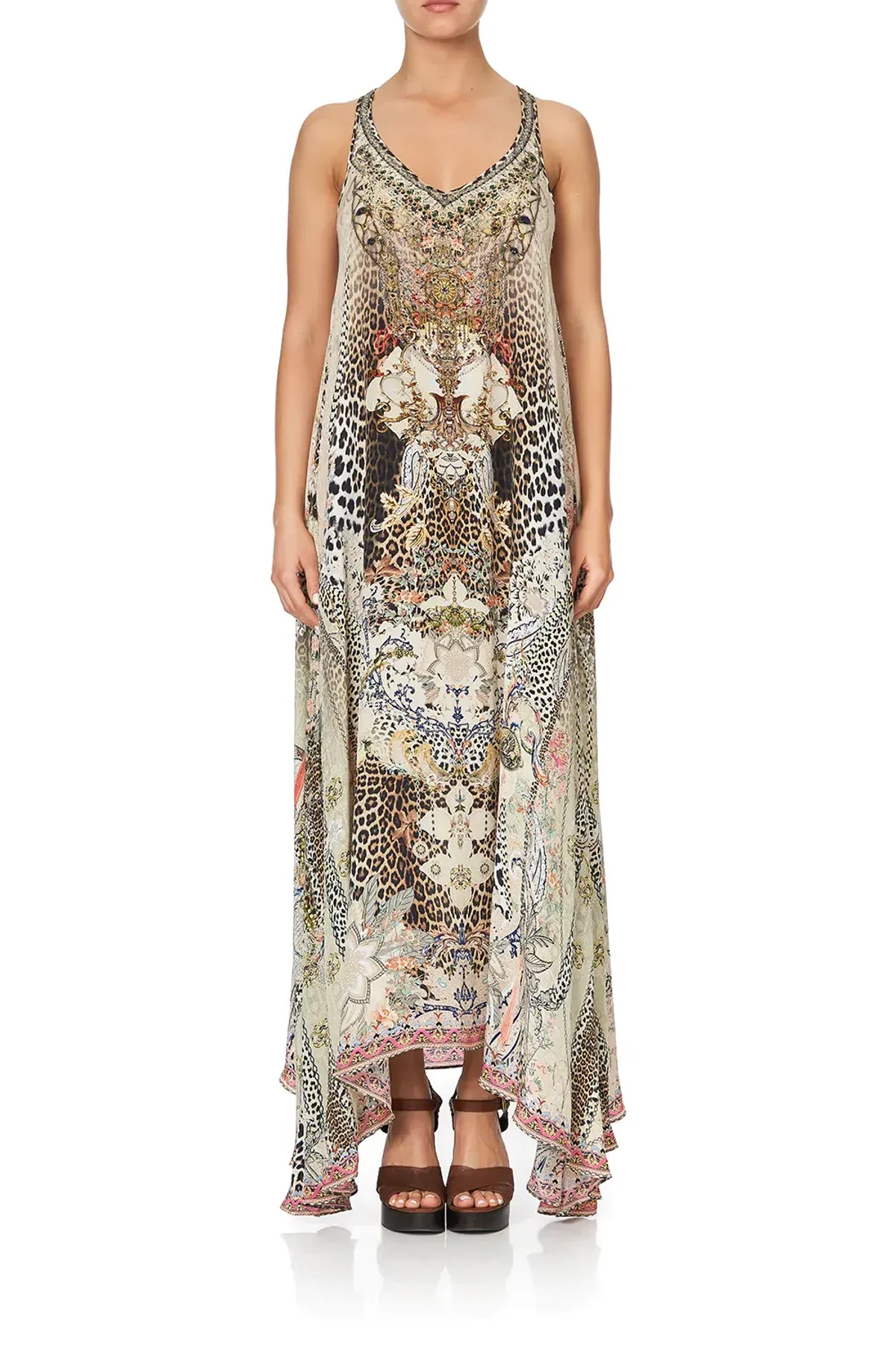 Camilla V Neck Racerback Dress Forever Forever Print Size XS/Au 8 - Image 1