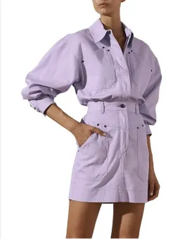 Shona Joy Chiara Utility Dress Lavender Size 6 for rent on The Volte - image 2