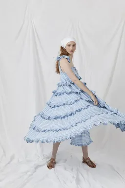 Innika Choo Iva Biigdres Dusk Gingham Print Size 1/Au 8 for rent on The Volte - image 3