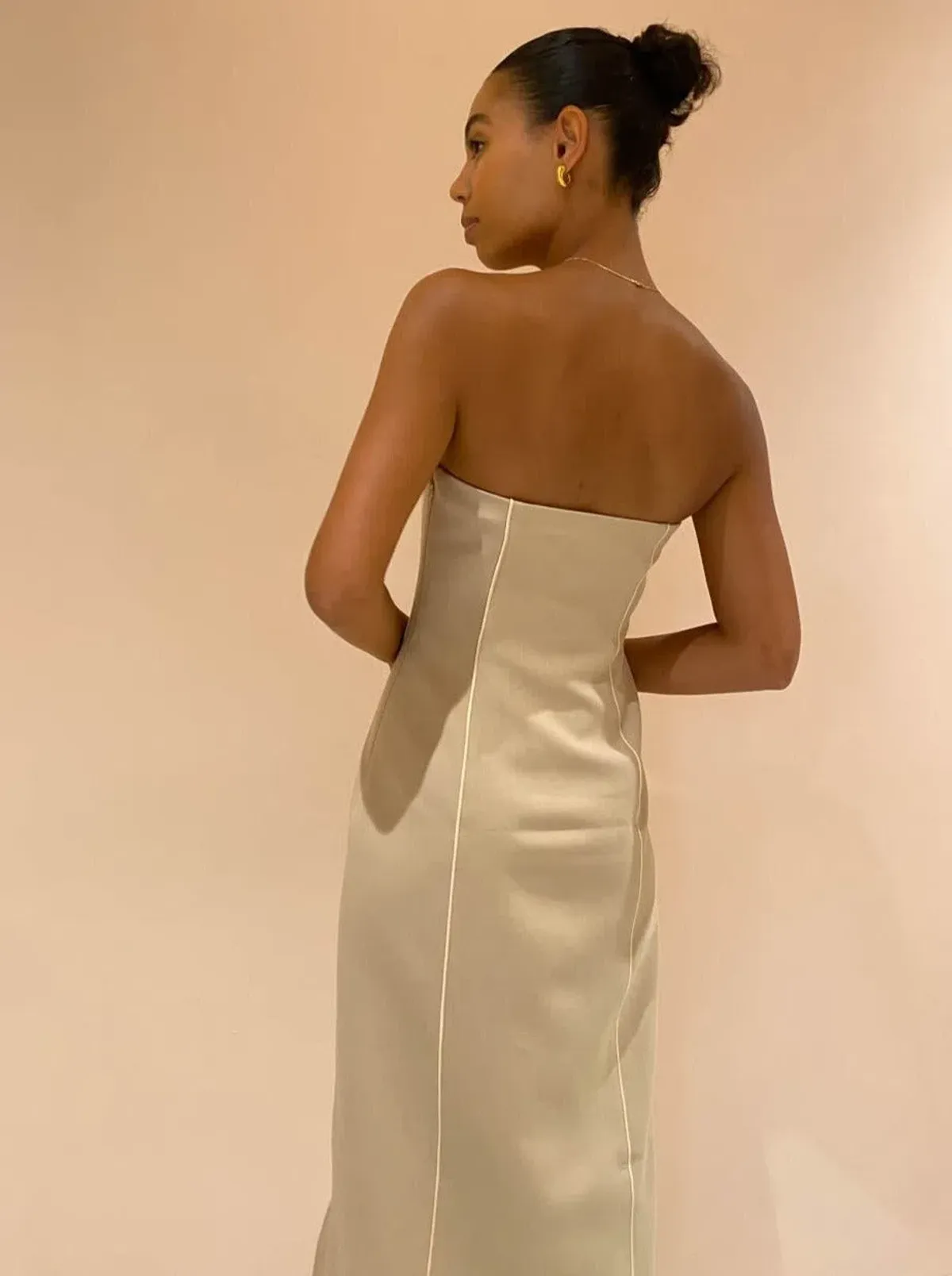 Sir The Label Monte Strapless Dress in Tan Size 2 - Image 3