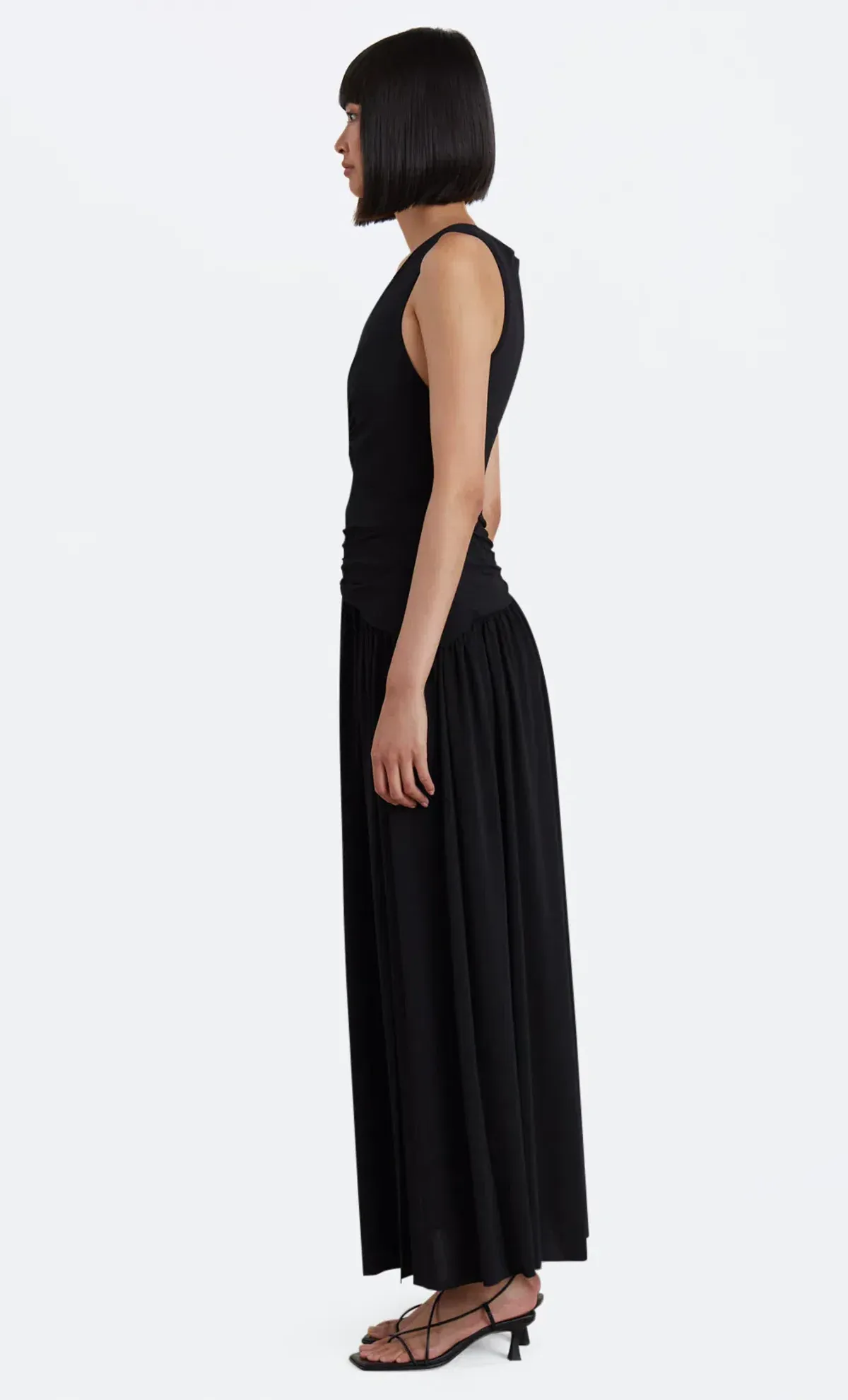 Bec & Bridge Lindsey V Maxi Dress Black Size 10 - Image 3