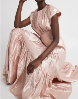 Aje Serendipity Reflection Midi Dress Blush Size 14 for rent on The Volte - image 4