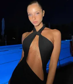 H:ours Kyra Cutout Midi Dress Black Size S for rent on The Volte - image 4