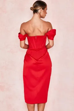 House of CB Loretta Midi Dress Red Size 12 for rent on The Volte - image 5