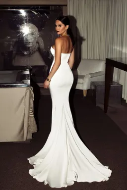 Abyss by Abby Cavalli Gown White Size 12 for rent on The Volte - image 2