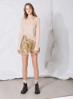 Aje Sorian Skirt Gold Size 10 for rent on The Volte - image 1