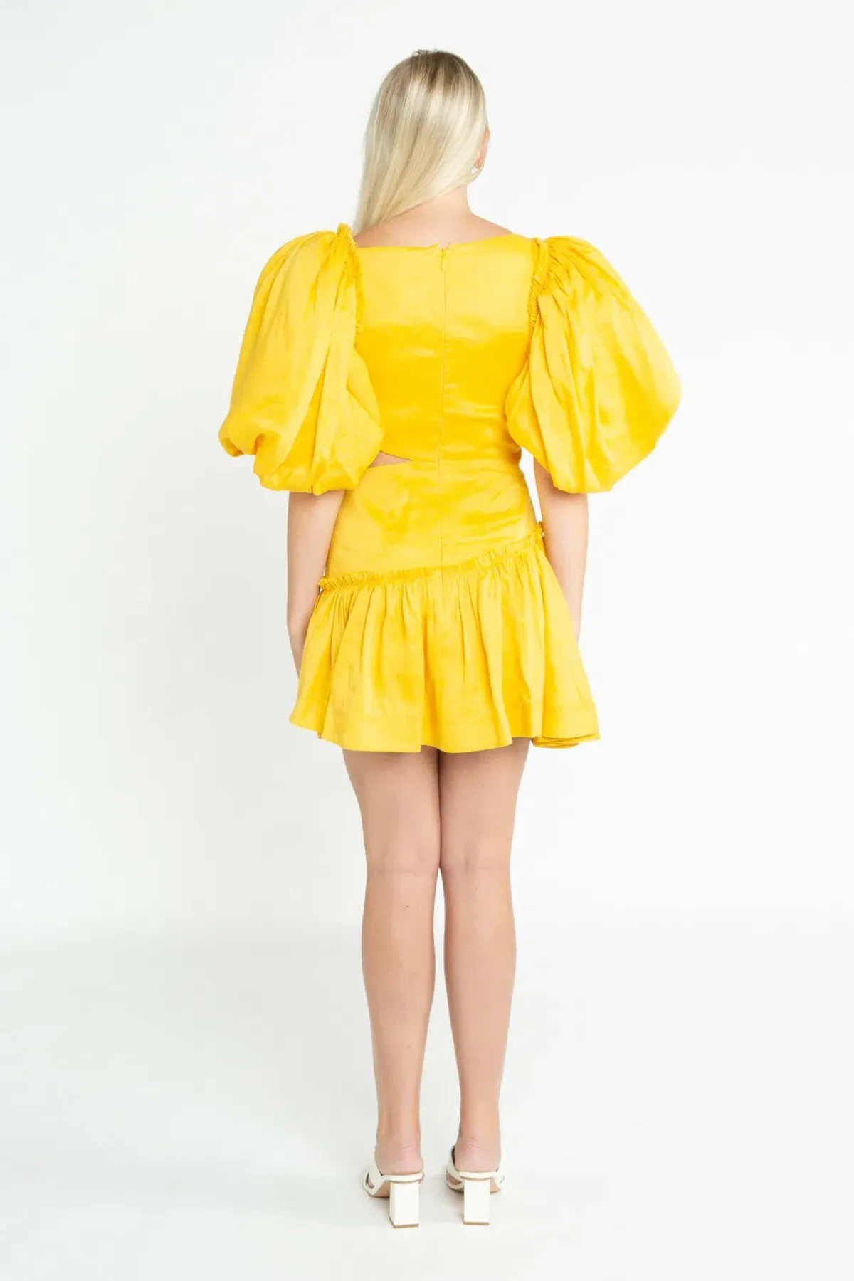 Aje Chateu Mini Dress in Sunshine Size 6 - Image 4